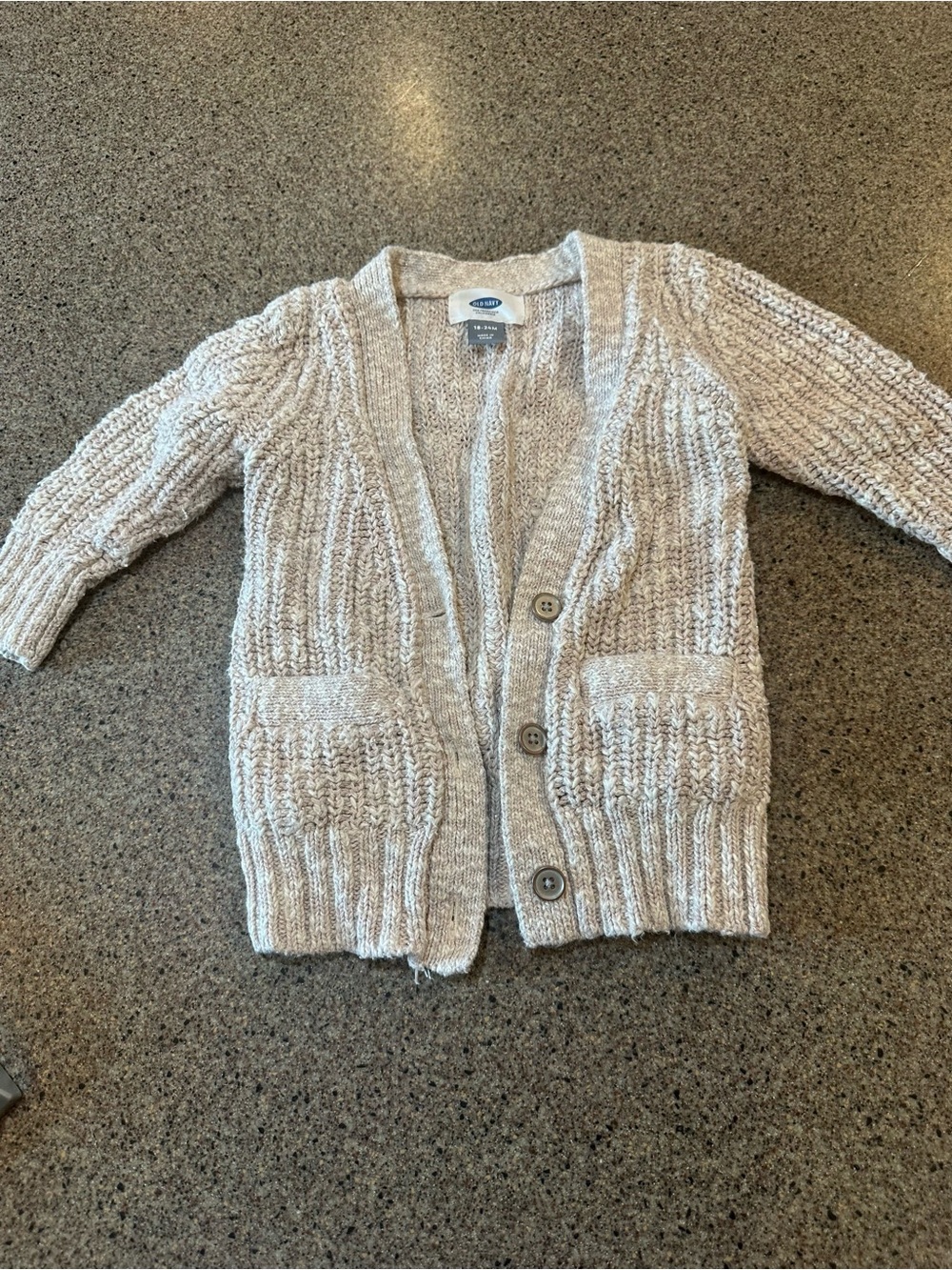 Old Navy Tan Oatmeal Chunky Knit Cardigan
